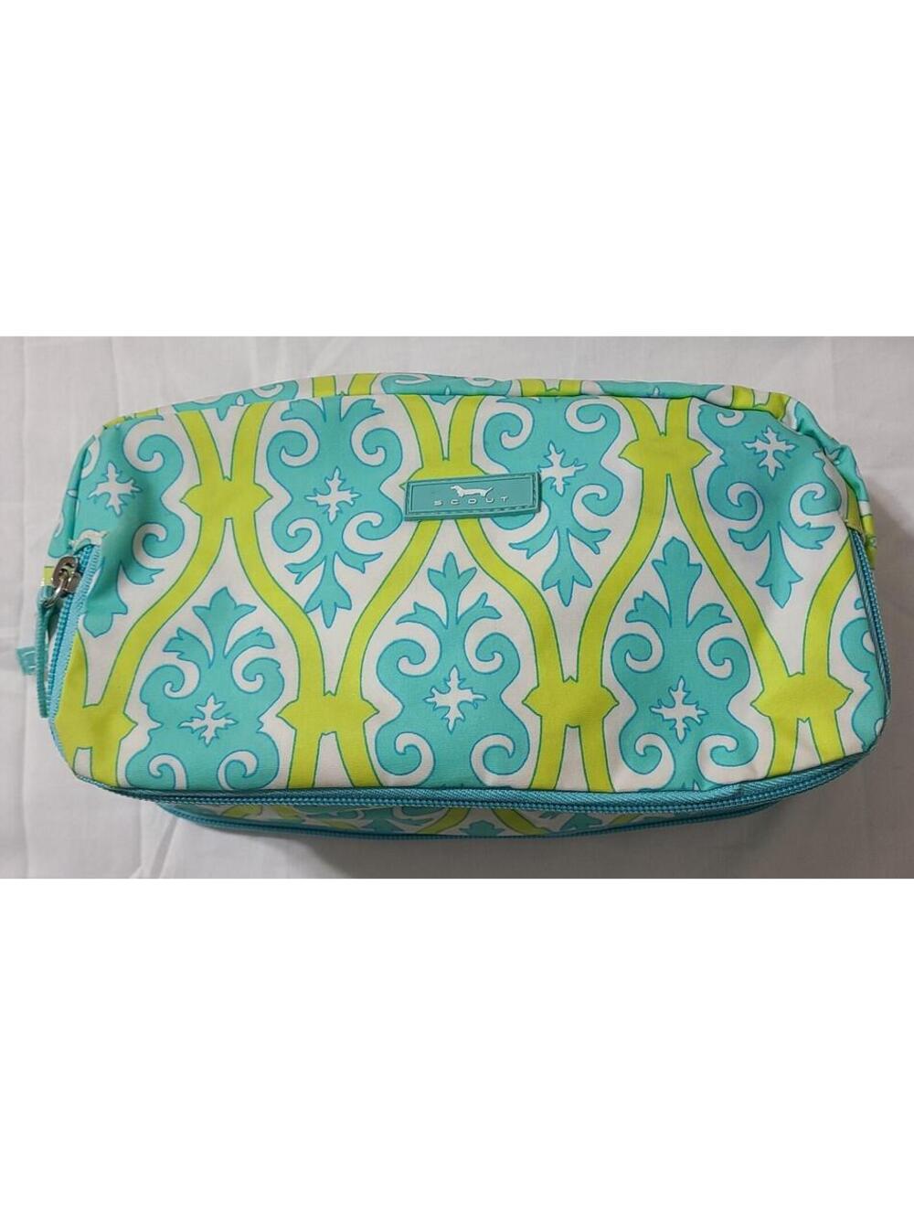 Scout 3-Way Toiletry Bag Makeup Cosmetics "Take Me To Turq" Lime Turquoise Pouch